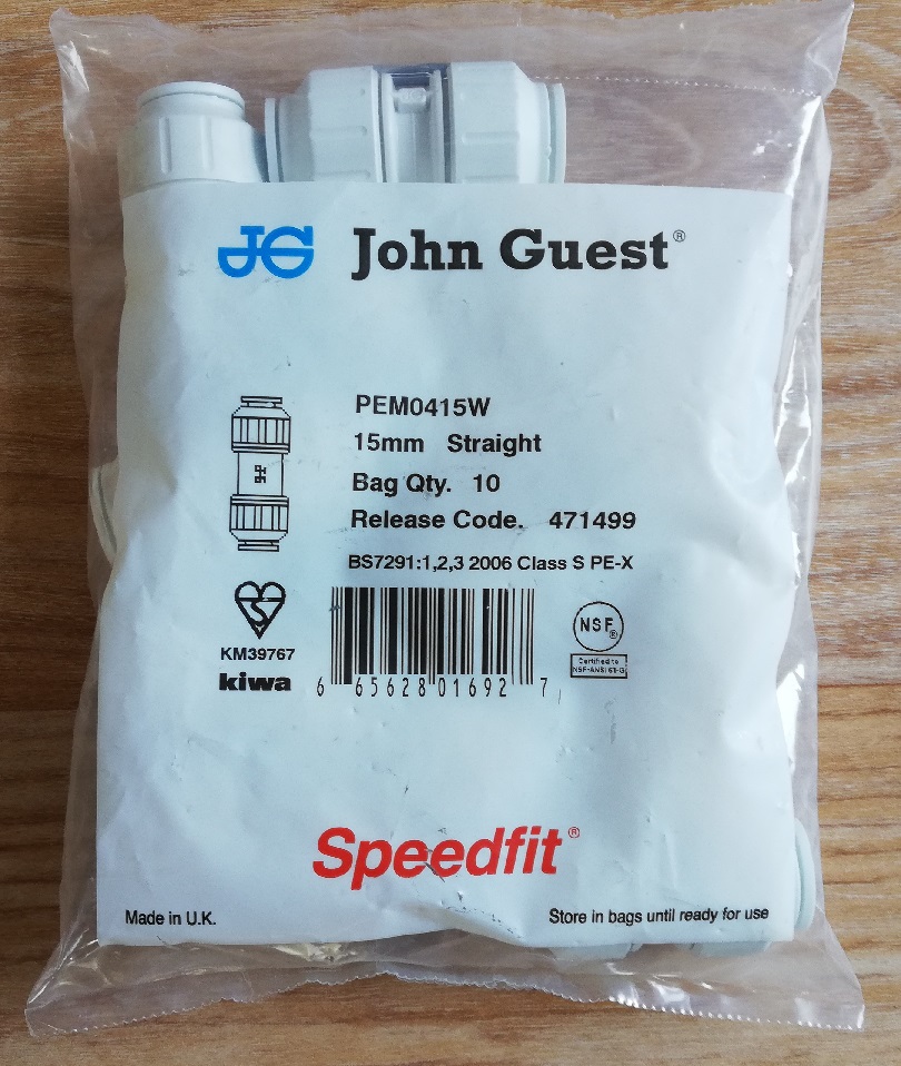 Verpackungseinheit John Guest PEM0415W