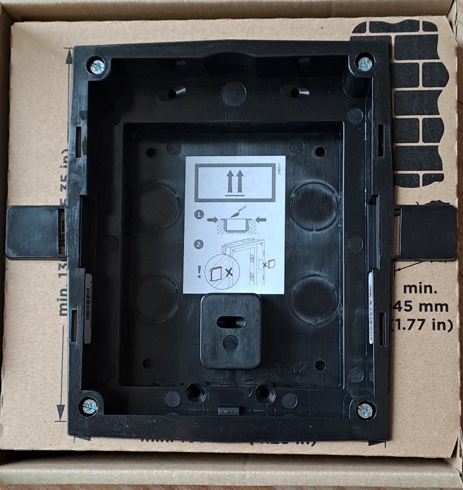 2N® 9155014 IP Verso Unterputzkasten | 1 Modul | schwarz