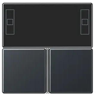 JUNG A4093TSAANM Tastensatz | Serie A | 3-fach für Raumcontroller