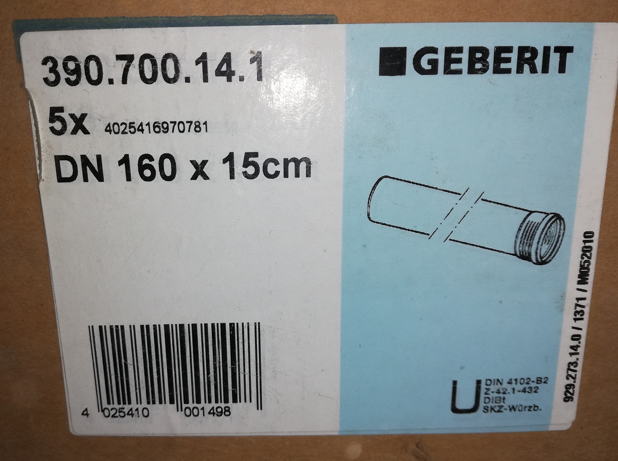 Geberit Rohr mit Muffe 390700141