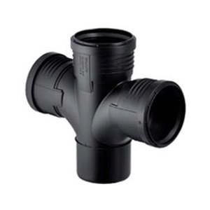 Geberit Silent-PP Doppelabzweig 87,5 Grad mit Muffen - 390.566.14.1